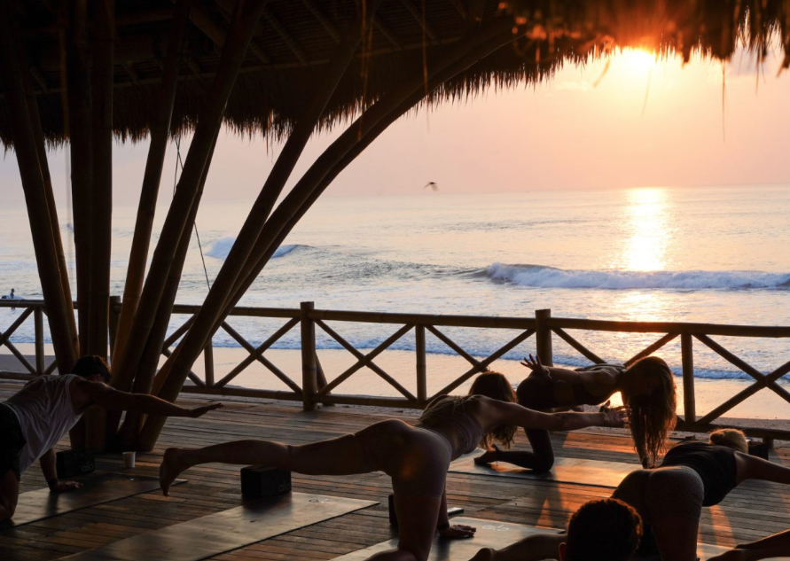 oceanfront yoga shala yoga retreat bali